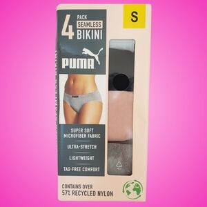 PUMA Women's Seamless Bikini Underwear 4 Pairs NWT